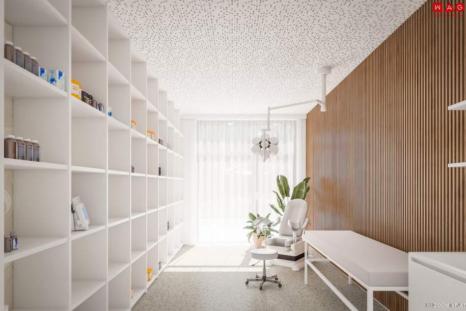 191,49 m² Büro-/Ordinations- u. Geschäftsflächen auf einer Ebene mit flexiblen Ausbaumöglichkeiten direkt an der Salzburger Straße, Gewerbeobjekt-miete, 2.297,88,€, 4060 Linz-Land