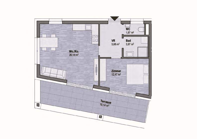 Wohnen in Graz Geidorf - Exklusive Eigentumswohnung (50m²) mit Terrasse in bester Lage! Provisionsfrei