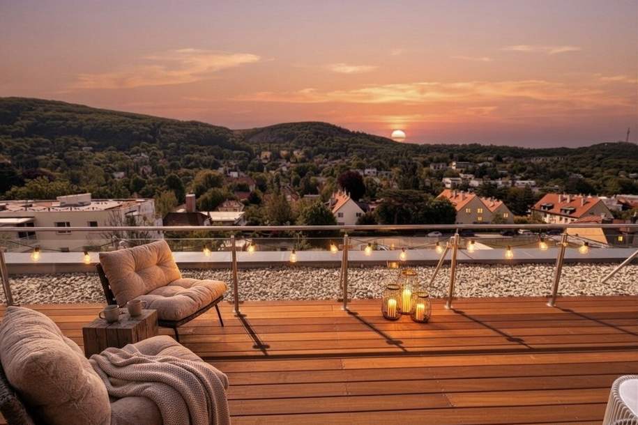 180 Grad Blick über die Hinterbrühl! 4-Zimmer DG Maisonette mit GROSSEN Sonnenterrassen und einem Garten!, Wohnung-kauf, 885.000,€, 2371 Mödling