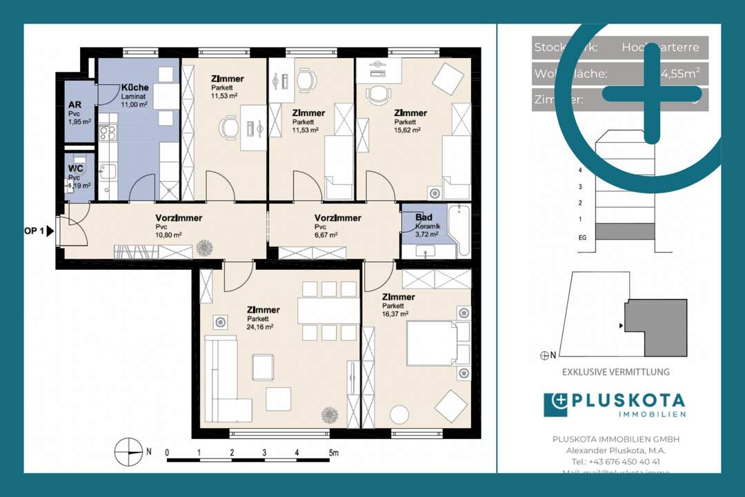5 Zimmer separat begehbar | WG-tauglich | Nähe Krottenbachstraße