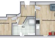 Sanierte, zentrumsnahe 2-Zimmer Dachgeschosswohnung mit Innenhof Parkplatz in der Hasnerstraße 5