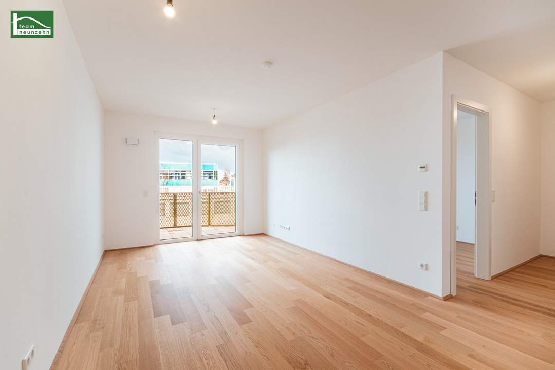 Begehrter Erstbezugs-Neubau mit Balkon und hervorragender Ausstattung - Provisionsfrei im "Hirschfeld - naturnah wohnen"