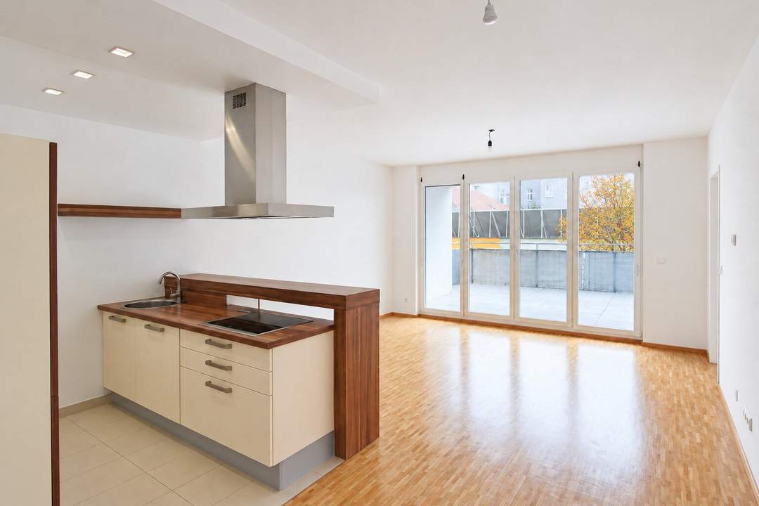 Traumhafte 3-Zimmer Wohnung mit Terrasse Nähe Schlingermarkt!