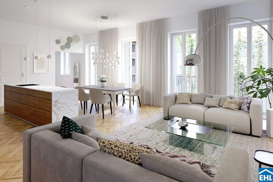 Klassischer Altbaucharme und Backstein treffen auf Moderne, Wohnung-kauf, 1.094.701,€, 1030 Wien 3., Landstraße