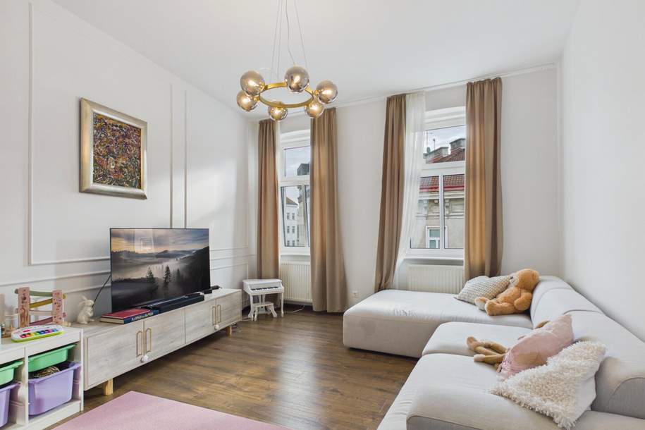 Euer erstes Familienzuhause im Altbau – 2,5 Zimmer mit Lift, Designküche und Ruhelage im 15. Bezirk, Wohnung-kauf, 349.000,€, 1150 Wien 15., Rudolfsheim-Fünfhaus