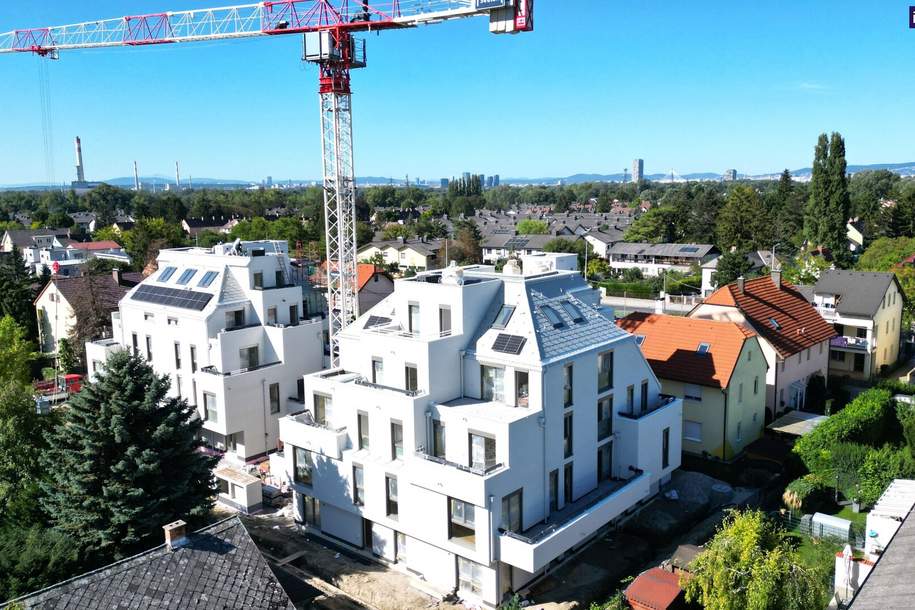 Herbstaktion! Ideale Kleinwohnung mit großer Terrasse! Klimaaktiv Bronze! Leben an naturnahen Gewässern! Ruhige Seitengasse + Luftwärmepumpe und Solaranlage + Perfekte Raumaufteilung + Garage!, Wohnung-kauf, 263.099,€, 1220 Wien 22., Donaustadt