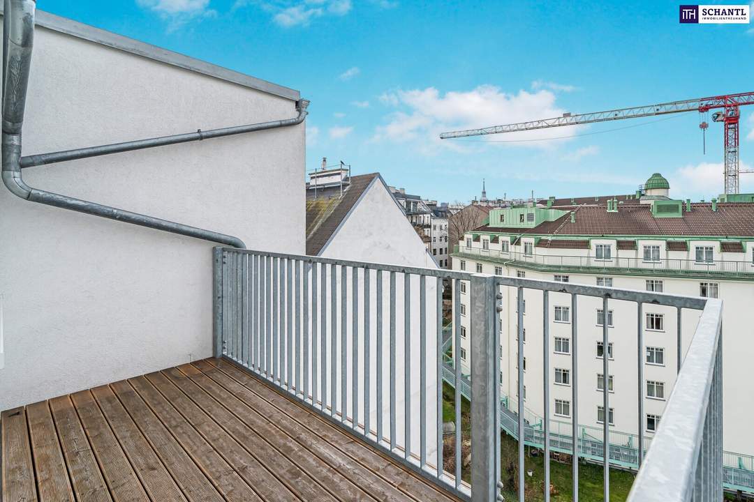 U4 Pilgramgasse ums Eck! Lichtdurchflutete Dachgeschosswohnung mit hofseitiger Terrasse + ausgezeichnete Infrastruktur! TOP-Investment in einer TOP-Gegend! Jetzt zugreifen!