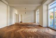 BALKON über 4 Fenster mit über 14 qm! Generalsanierter Altbau beim Belvedere mit 2 Bädern!