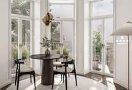 Smart geplante Wohnung mit großen Fenstern und Balkon in den Innenhof im Projekt GRACE!