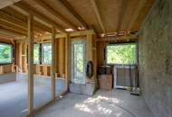 Holzriegelprojekt im Rohbau in der Augustinerwaldsiedlung