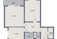 Sonnige 2-Zimmer-Wohnung mit Westbalkon u. Garage