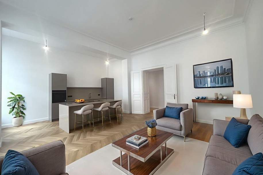 1030! Wunderschöne 4-Zimmer Altbauwohnung mit Loggia + Balkon im Botschaftsviertel!, Wohnung-miete, 3.300,54,€, 1030 Wien 3., Landstraße