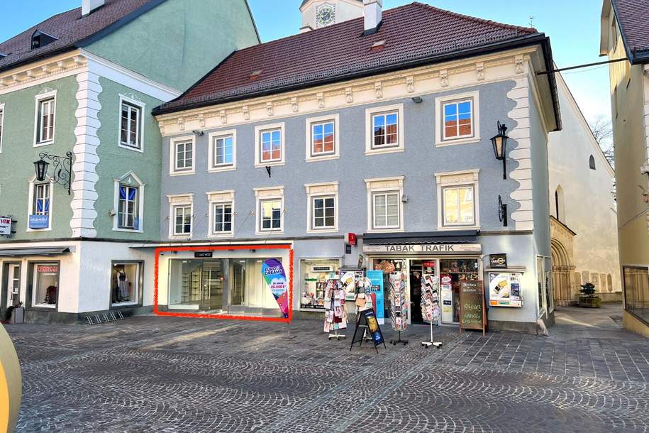 Top-Lage am Hauptplatz in Sankt Veit - 52 m² Geschäftsfläche zu vermieten, Gewerbeobjekt-miete, 1.272,00,€, 9300 Sankt Veit an der Glan