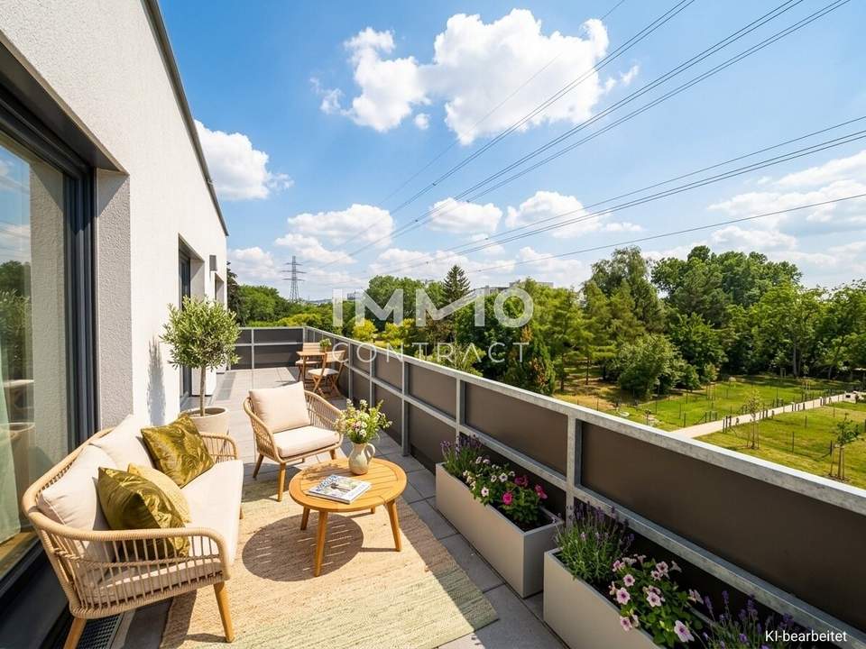 Traumhafte 3-Zimmer Wohnung mit großer hofseitiger Terrasse