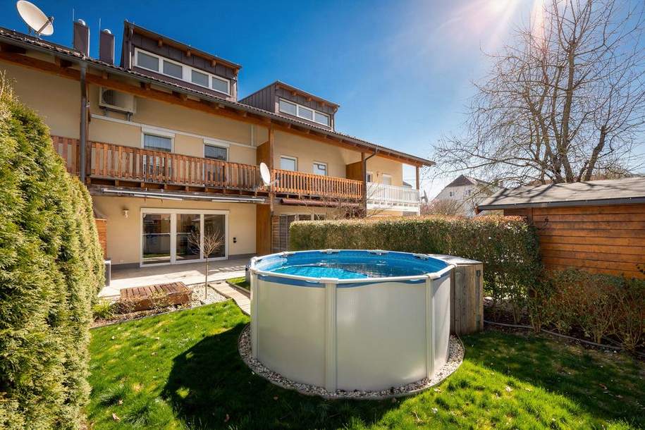 Voll unterkellertes Reihenhaus mit Garten, Terrasse, Balkon und 2 Carportstellplätzen in ruhiger, zentraler Lage!, Haus-kauf, 388.000,€, 4522 Steyr-Land