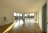 105 m² Dachterrasse für Ihr Leben im Freien – barrierefreie Komfortwohnung mit grünem Energiekonzept