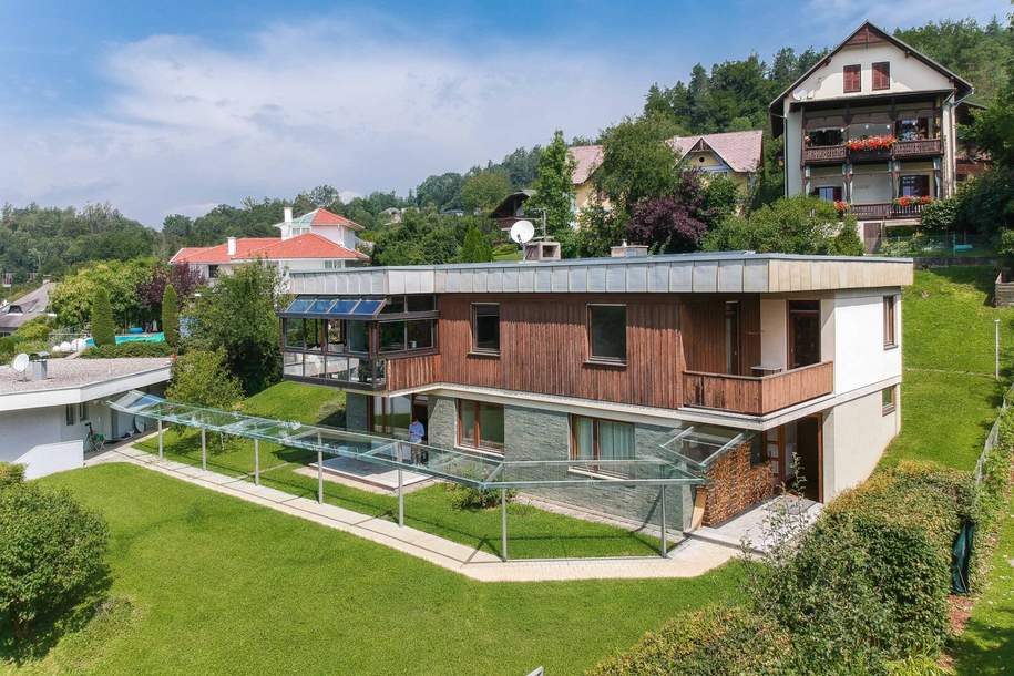 „Architektenseeblickvilla“ mit separatem Appartement in Krumpendorf am Wörthersee, Haus-kauf, 1.250.000,€, 9201 Klagenfurt Land