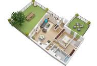 Toppreis - Neubau - Schöne 3 Zimmer Wohnung mit Terrasse und großer Gartenfläche (T 1.3 / EG)