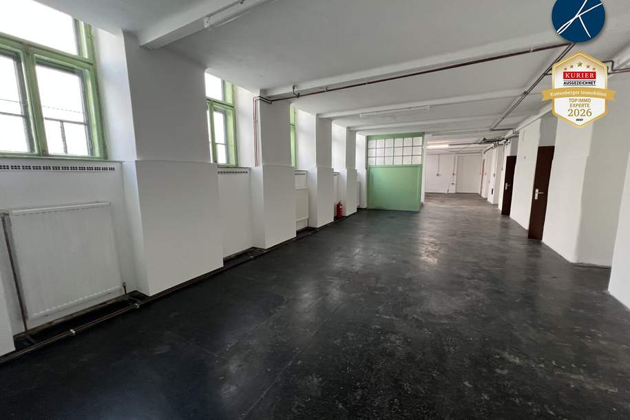 Große Halle mit Gussasphalt - Großartige Sichtbarkeit &amp; Exklusiver Werbeauftritt, Gewerbeobjekt-miete, 1.915,53,€, 1180 Wien 17., Hernals