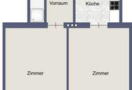 Altbau, 2 Zimmer bezugsfertig