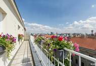 Erstbezug nach Sanierung: Dachgeschoßmaisonette mit 2 Terrassen im Stuwerviertel