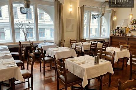 Etabliertes Restaurant in Bestlage der Wiener Innenstadt – 40 Sitzplätze & unbefristete Miete, Gewerbeobjekt-miete, 3.610,00,€, 1010 Wien 1., Innere Stadt
