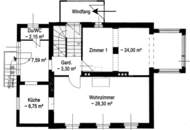 Teilsaniertes Wohnhaus mit viel Platz, Grünblick und Entwicklungspotenzial in Zentrumsnähe