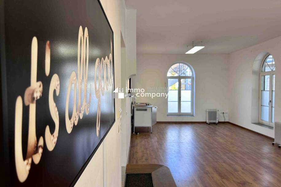 Kleines Büro, große Wirkung – Arbeiten, wo Ideen wachsen: 40m2 für Praxis I Studio I Büro mit Terrasse &amp; Parkplätze in Bergheim zu vermieten, Gewerbeobjekt-miete, 480,00,€, 5101 Salzburg-Umgebung