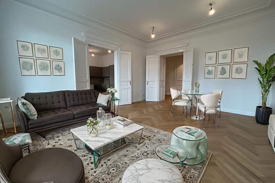 GENERALSANIERT! Wunderschöne 4-Zimmer Altbauwohnung mit kleiner Loggia Nähe Stadtpark, 1030!, Wohnung-miete, 3.968,88,€, 1030 Wien 3., Landstraße