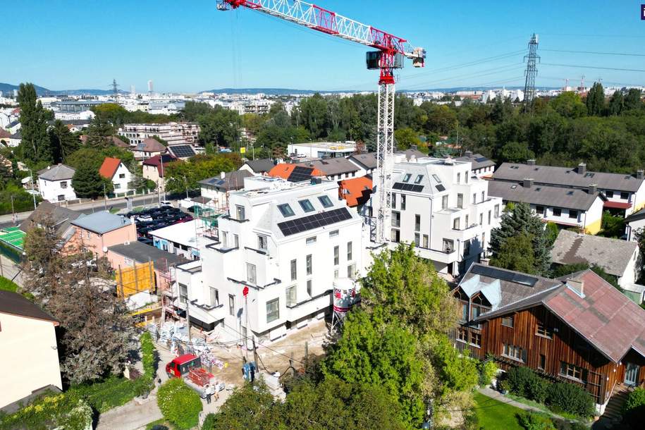 Herbstaktion! WOW - Lebens(t)raum Erfüller im Grünen! Ab ins Dachgeschoss / Klimaaktiv Bronze / 3 Zimmer / 2 Terrassen / Viel Lebensqualität! Wärmepumpe und Solaranlage + Naturnahe Gewässer ums Eck!, Wohnung-kauf, 378.757,€, 1220 Wien 22., Donaustadt