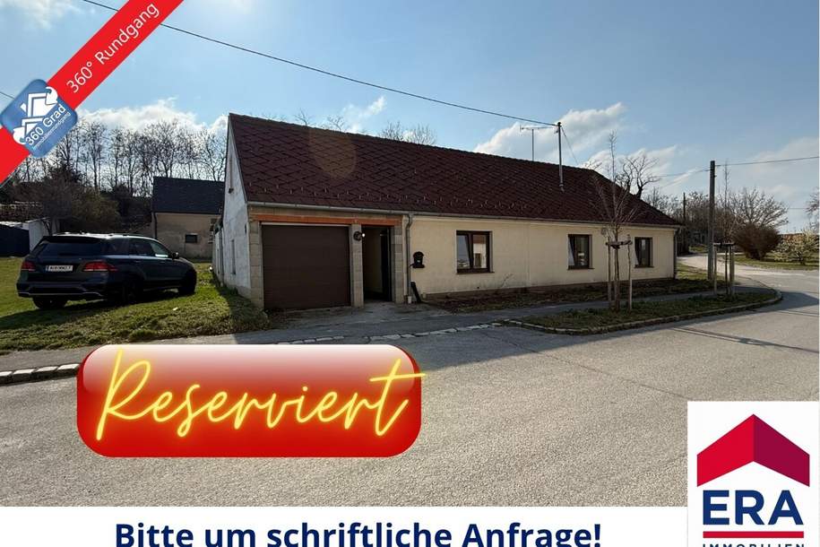 RESERVIERT! saniertes, ebenerdiges Miethaus mit uneinsehbarem Innenhof, Doppelgarage, Haus-miete, 990,00,€, 2272 Gänserndorf