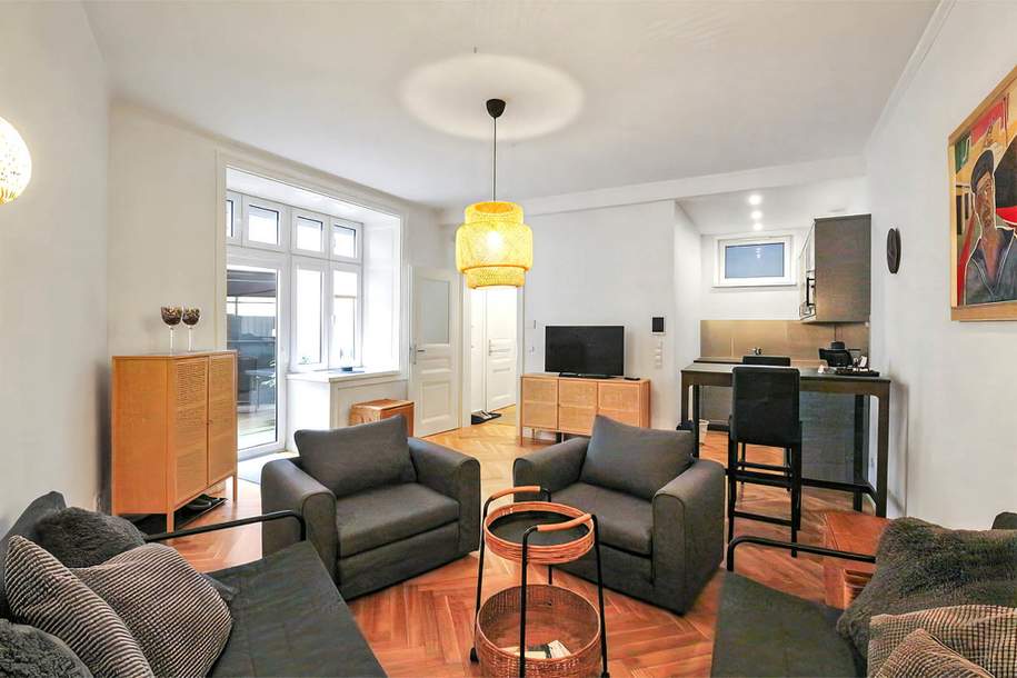 Moderne Ausstattung trifft Altbaucharme! Garconniere mit Terrasse in Wiener Toplage, 3. Bezirk, Wohnung-kauf, 210.000,€, 1030 Wien 3., Landstraße