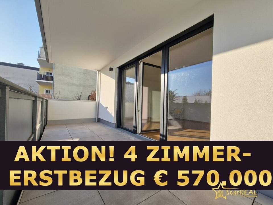 NOCH 1 WOHNUNG FREI! PREIS REDUZIERT! € 30.000 GESCHENKT! 4-ZIMMER-ERSTBEZUG. BALKON, 2 BÄDER &amp; TIEFGARAGE OPTIONAL.