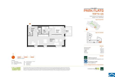 Anlage mit Potenzial: Modernes Wohnen in den PARK FLATS im 3. Bezirk, Wohnung-kauf, 180.000,€, 1030 Wien 3., Landstraße