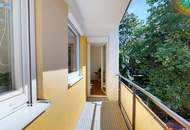 Ruhepol mit Grünblick beim Spitz. Zentrale 2 Zimmer mit Loggia nähe Alte Donau.