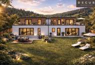 Exklusives Doppelhaus am Bartberg in Pressbaum | Panoramalage mit Blick auf den Wienerwaldsee &amp; direkter Waldrandlage | Schlüsselfertig