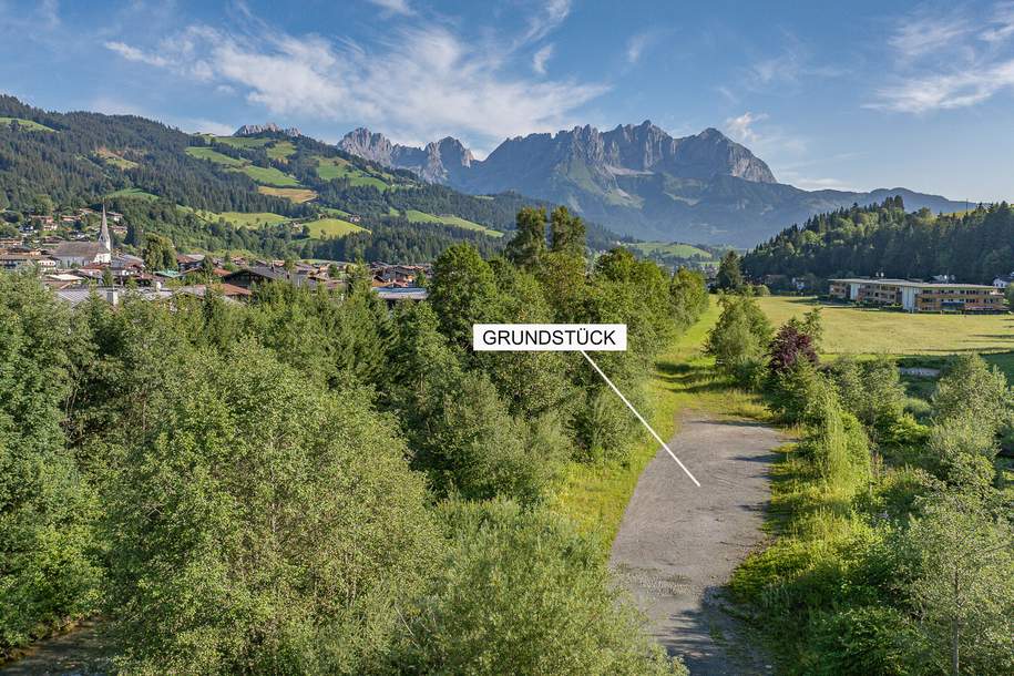 Grundstück mit Projektierung für ein Wohn- und Geschäftshaus, Grund und Boden-kauf, 1.490.000,€, 6370 Kitzbühel