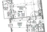 2-Zimmer Wohnung inkl. Komplettküche, Loggia und Balkon Außenfläche und Kellerabteil/ PW10 Top 3-08