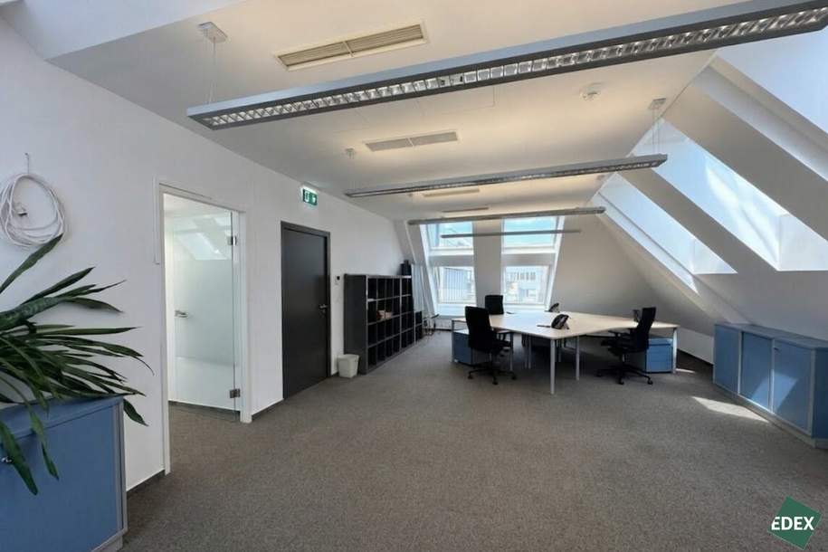 Modernes Dachgeschossbüro | voll Möbliert | Nähe Innenstadt & Augarten, Gewerbeobjekt-miete, 2.914,50,€, 1020 Wien 2., Leopoldstadt