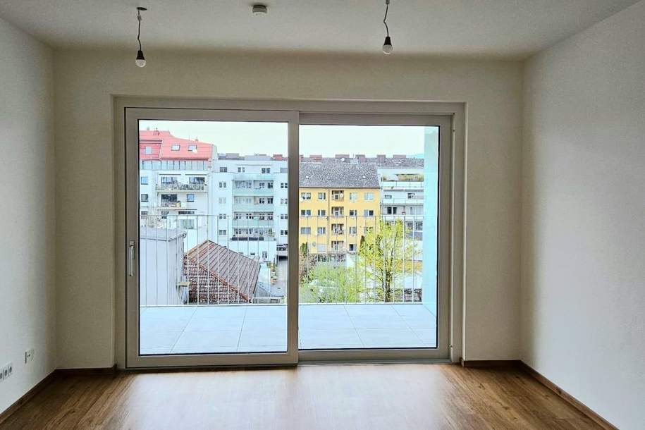 Singel oder Pärchenwohnung Stadtzentrum mit 80 m2 Garten, 11 m2 Terasse TG Platz-ERSTBEZUG, Wohnung-kauf, 4020 Linz(Stadt)