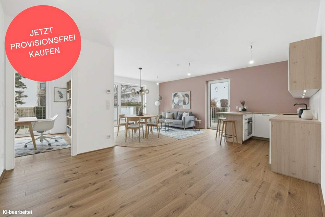 PROVISIONSFREI! Harmonisch konzipierte 4-Zimmer-Wohnung | 2 Bäder | Rundum-Terrasse | Provisionsfrei