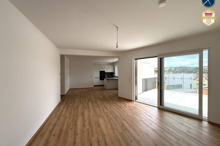 LETZTE FREIE WOHNUNG! Exklusives Neubauprojekt: 3-Zimmer Wohnung mit geräumigen Balkon, Wohnung-miete, 1.328,14,€, 3552 Krems(Land)