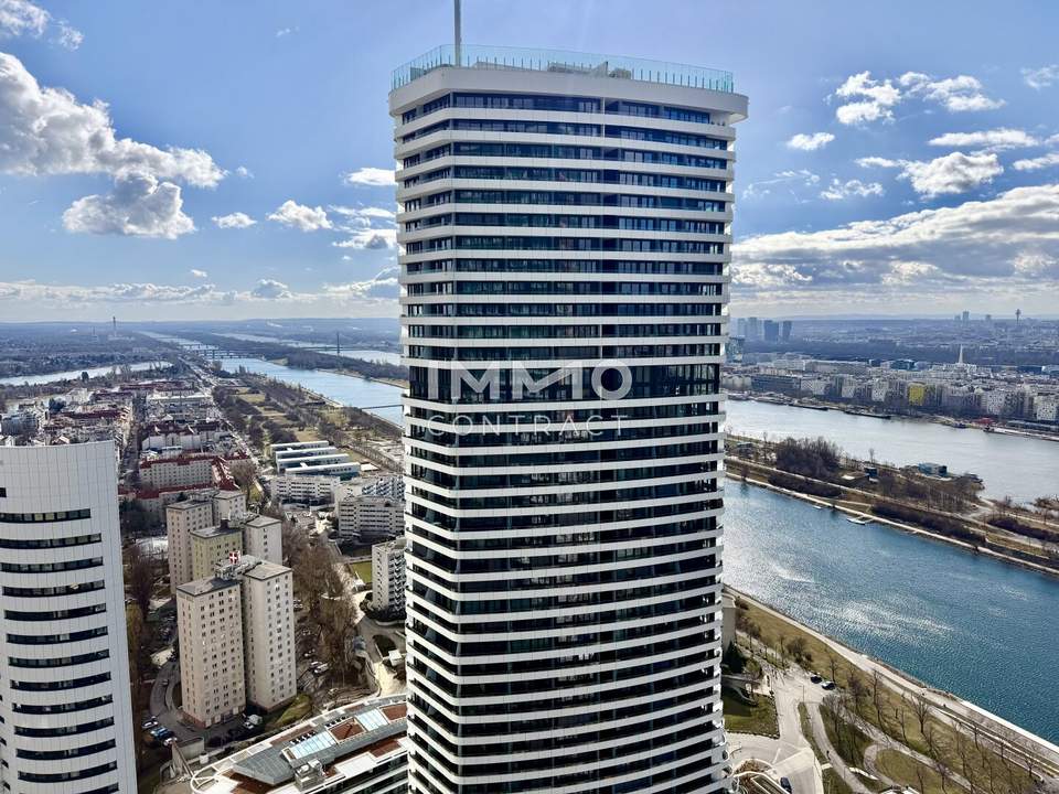 DC2: 39. Etage - Hochhaus-Studio mit Weitblick - U1 Donauinsel