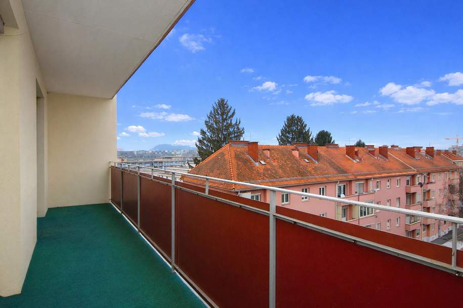 2,5-Zimmer-Wohnung mit herrlichem Ausblick, nahe FH Joanneum!, Wohnung-kauf, 148.000,€, 8020 Graz(Stadt)