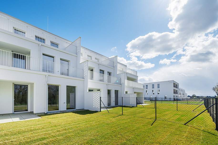 1-Zimmer-Gartenwohnung inkl Küche mit Geschirrspüler und Mikrowelle, 37m² Außenfläche und Kellerabteil / MAX4 T2-08, Wohnung-miete, 719,00,€, 1210 Wien 21., Floridsdorf