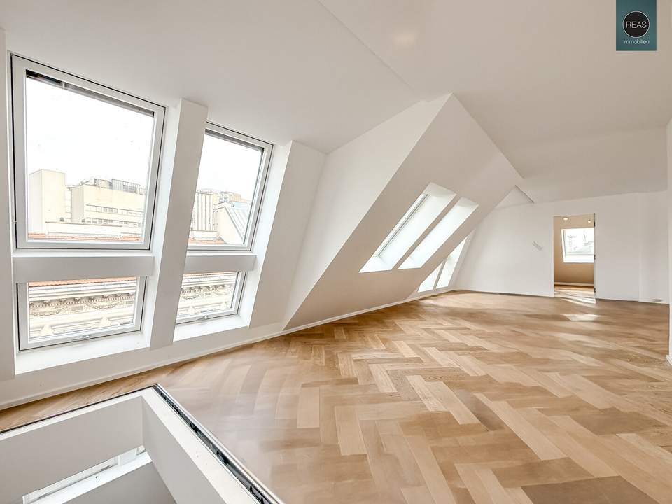 Elevate 1090 – Erstbezug: Luxus Dachgeschoss - Maisonette Wohnung (klimatisiert) mit großer Dachterrasse nahe U6 Alser Straße, AKH!