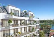 GOLDENER SCHWAN | LUXUS - LOFT- PENTHOUSE - MIT POOL - SKYLINE UND WASSERBLICK