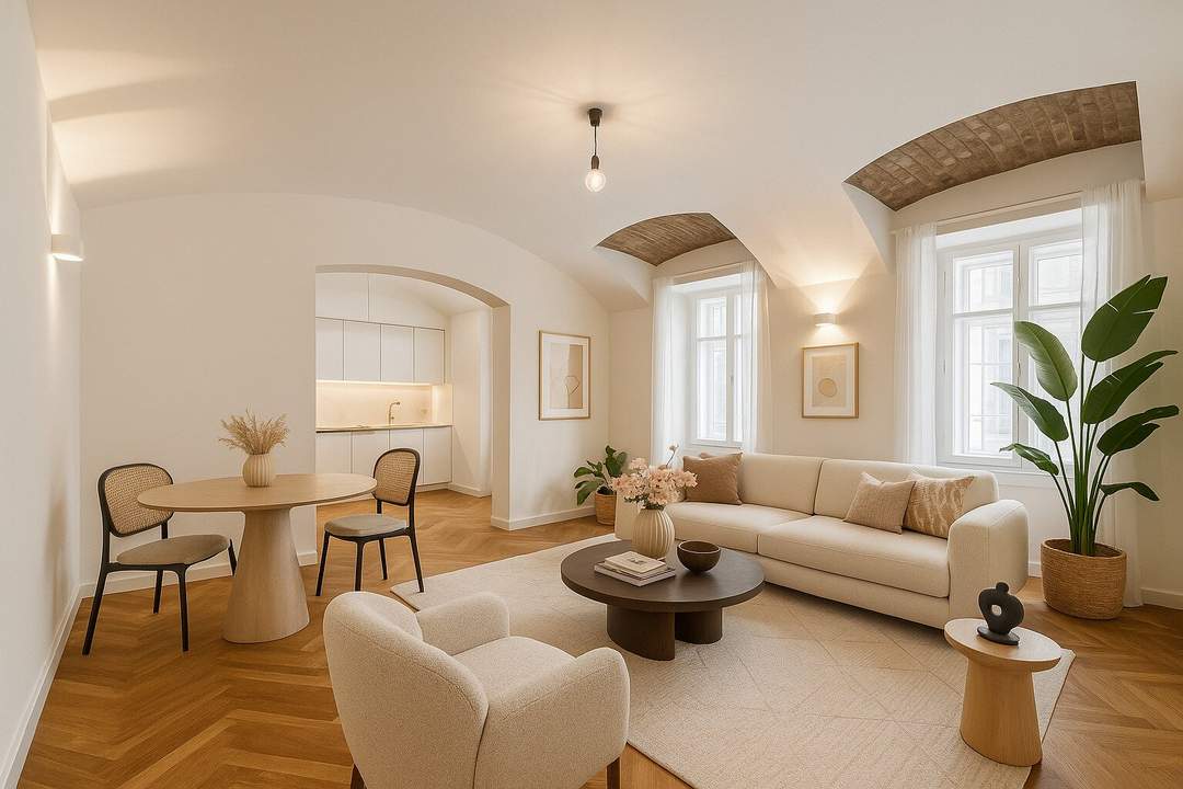 Erstbezug mit Gewölbedecke bei Josefstädter Straße! Privat und gewerblich nutzbar