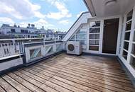 TOPLAGE, BÖRSE-NÄHE, klimatisierte 157 m2 Maisonette mit 18 m2 Terrasse, 4 Zimmer, Küche, Wintergarten, 2 Bäder, Zelinkagasse