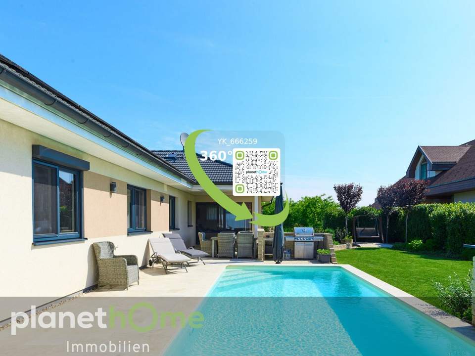 Exklusiver Bungalow mit Pool, Garage & Top-Ausstattung